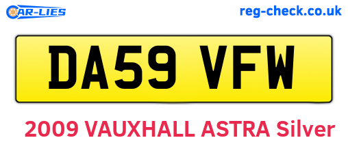 DA59VFW are the vehicle registration plates.