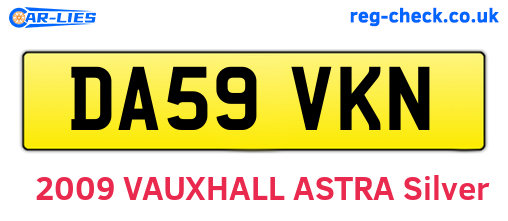 DA59VKN are the vehicle registration plates.