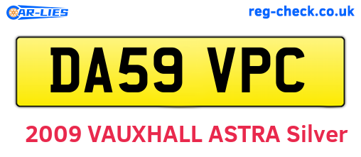 DA59VPC are the vehicle registration plates.