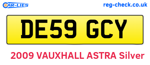 DE59GCY are the vehicle registration plates.