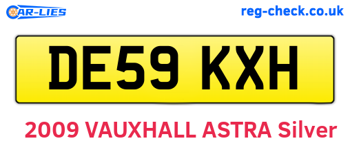 DE59KXH are the vehicle registration plates.