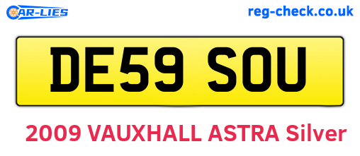 DE59SOU are the vehicle registration plates.