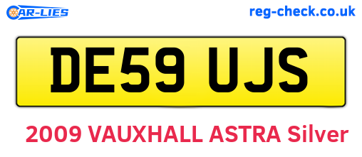 DE59UJS are the vehicle registration plates.