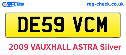 DE59VCM are the vehicle registration plates.
