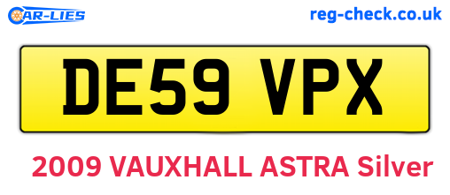 DE59VPX are the vehicle registration plates.