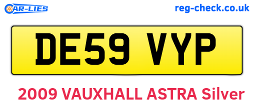 DE59VYP are the vehicle registration plates.