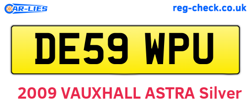 DE59WPU are the vehicle registration plates.