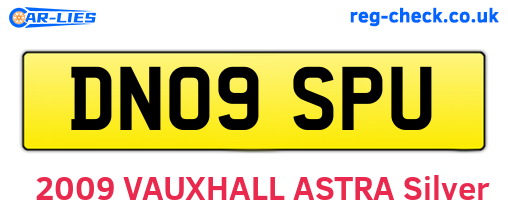 DN09SPU are the vehicle registration plates.