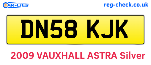 DN58KJK are the vehicle registration plates.