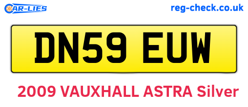 DN59EUW are the vehicle registration plates.