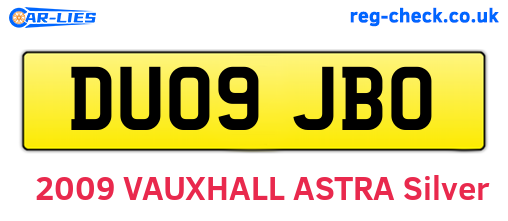 DU09JBO are the vehicle registration plates.
