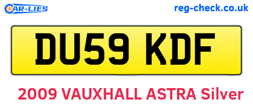 DU59KDF are the vehicle registration plates.
