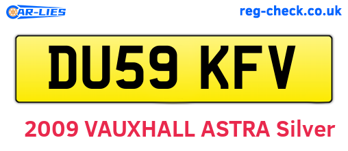 DU59KFV are the vehicle registration plates.