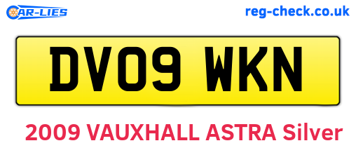 DV09WKN are the vehicle registration plates.