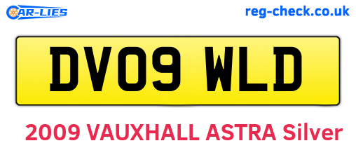 DV09WLD are the vehicle registration plates.