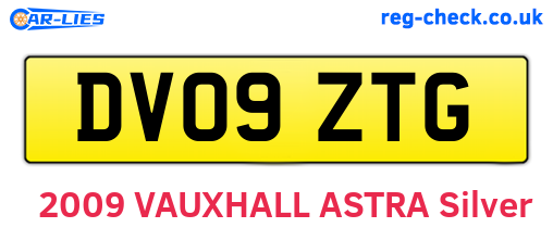 DV09ZTG are the vehicle registration plates.