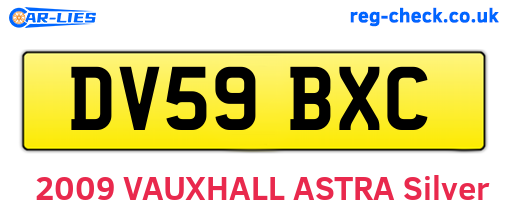 DV59BXC are the vehicle registration plates.