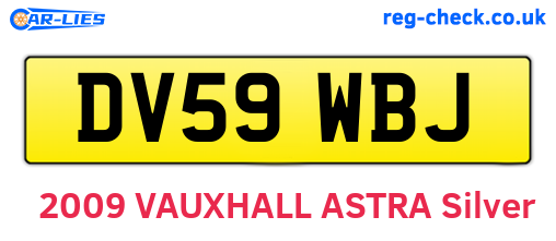 DV59WBJ are the vehicle registration plates.