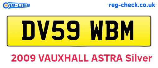 DV59WBM are the vehicle registration plates.
