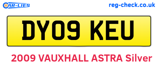 DY09KEU are the vehicle registration plates.