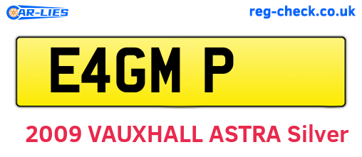 E4GMP are the vehicle registration plates.