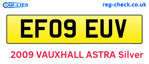 EF09EUV are the vehicle registration plates.