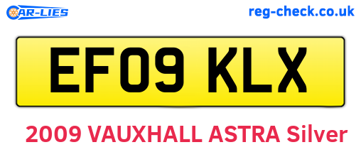EF09KLX are the vehicle registration plates.