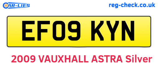 EF09KYN are the vehicle registration plates.