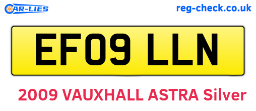 EF09LLN are the vehicle registration plates.