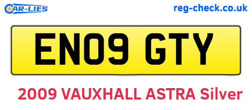 EN09GTY are the vehicle registration plates.