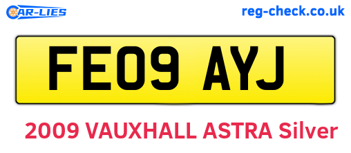 FE09AYJ are the vehicle registration plates.