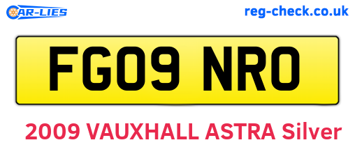 FG09NRO are the vehicle registration plates.