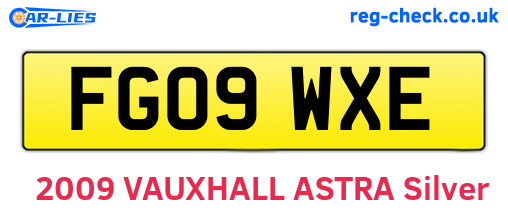 FG09WXE are the vehicle registration plates.