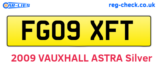 FG09XFT are the vehicle registration plates.