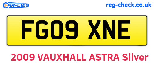 FG09XNE are the vehicle registration plates.