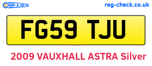 FG59TJU are the vehicle registration plates.