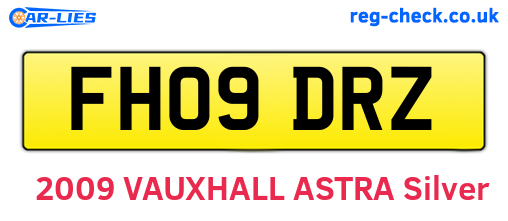FH09DRZ are the vehicle registration plates.