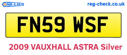 FN59WSF are the vehicle registration plates.