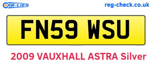 FN59WSU are the vehicle registration plates.