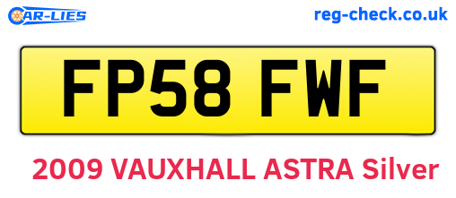 FP58FWF are the vehicle registration plates.