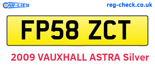 FP58ZCT are the vehicle registration plates.