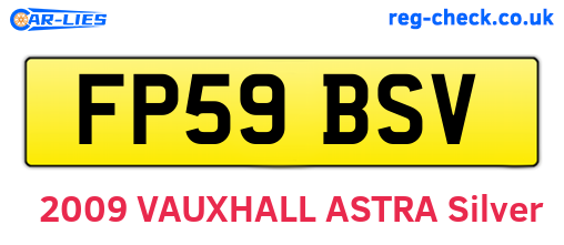 FP59BSV are the vehicle registration plates.
