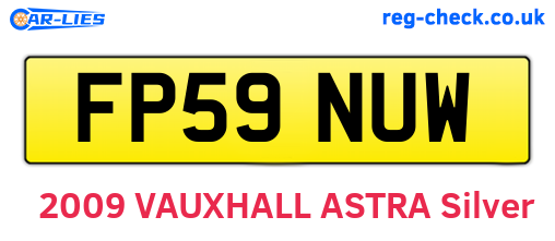 FP59NUW are the vehicle registration plates.