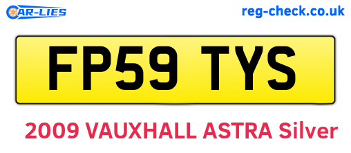 FP59TYS are the vehicle registration plates.