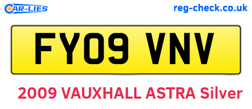 FY09VNV are the vehicle registration plates.