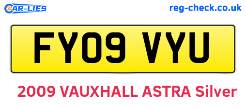 FY09VYU are the vehicle registration plates.