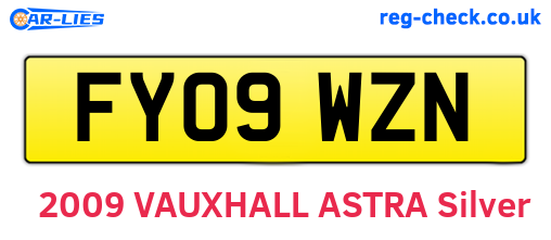 FY09WZN are the vehicle registration plates.