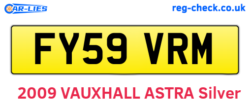 FY59VRM are the vehicle registration plates.