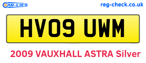 HV09UWM are the vehicle registration plates.