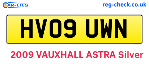 HV09UWN are the vehicle registration plates.